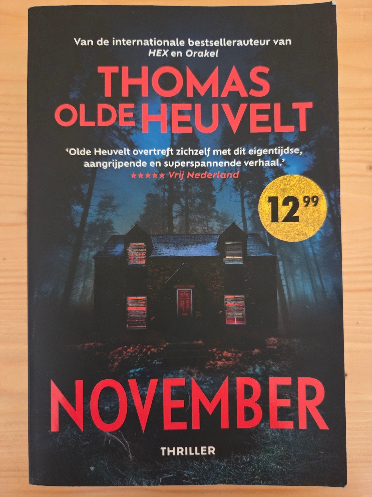 Thomas Olde Heuvelt - November, Boeken, Thrillers, Ophalen of Verzenden, Gelezen, Thomas Olde Heuvelt