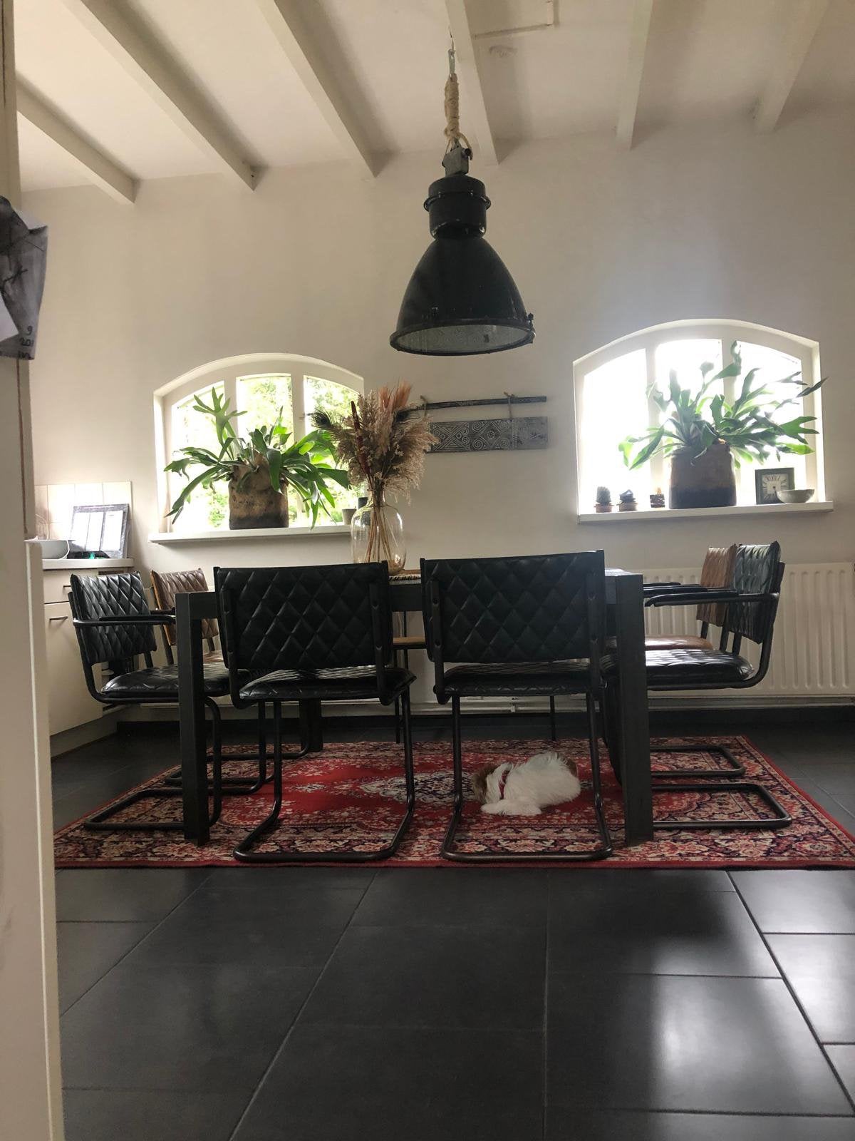 Opknapper, Robuuste eettafel van Henk Vos voor Linteloo, Gebruikt, 100 tot 150 cm, 200 cm of meer, Ophalen of Verzenden