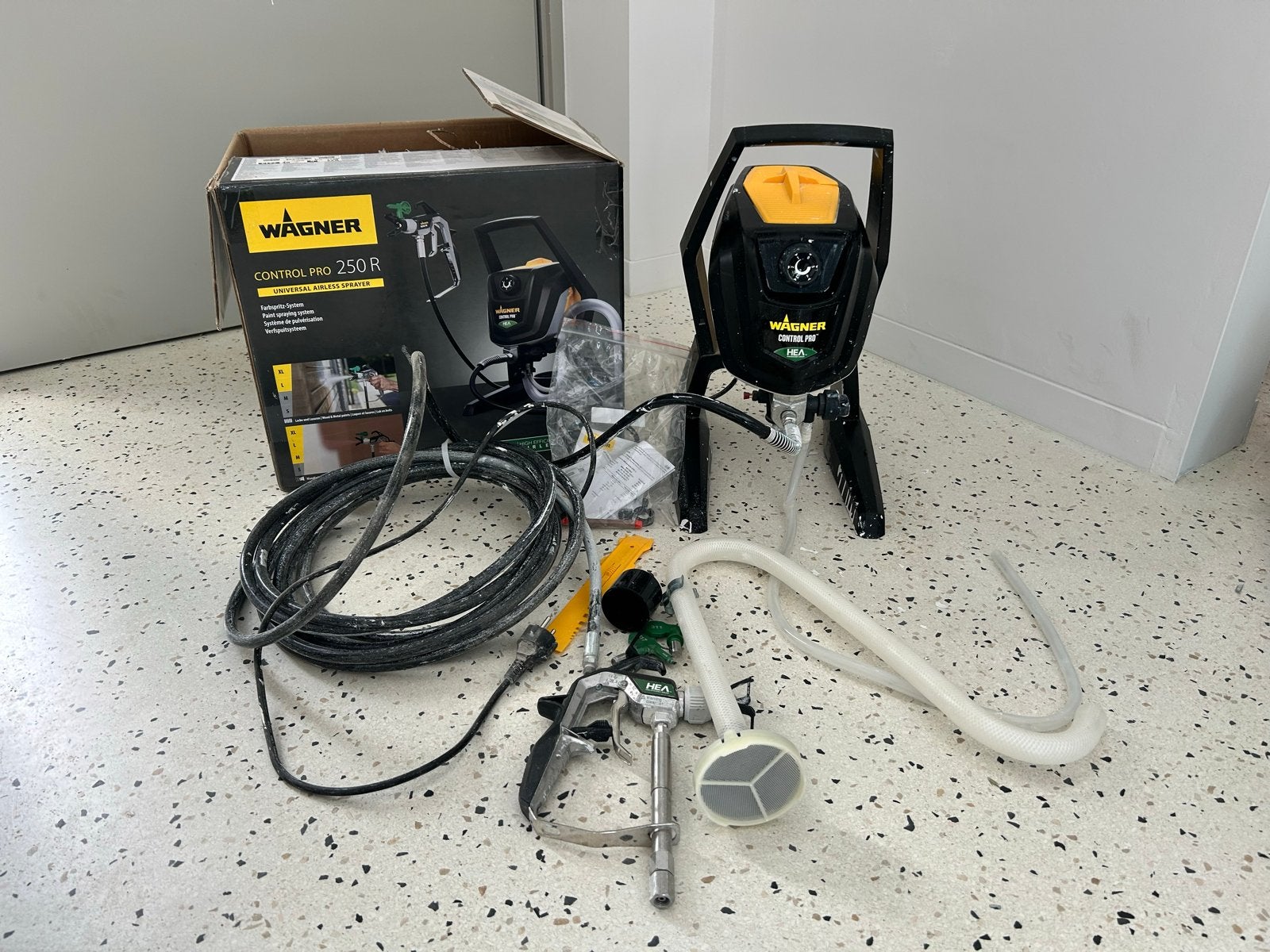 Wagner Control Pro 250 R Verfspuit, Ophalen of Verzenden, Zo goed als nieuw, Verfspuit of Verfpomp