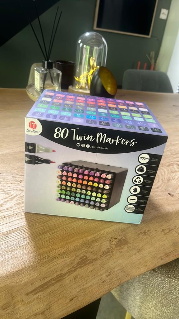 Twin markers 80, Hobby en Vrije tijd, Ophalen, Zo goed als nieuw, Potlood of Stift