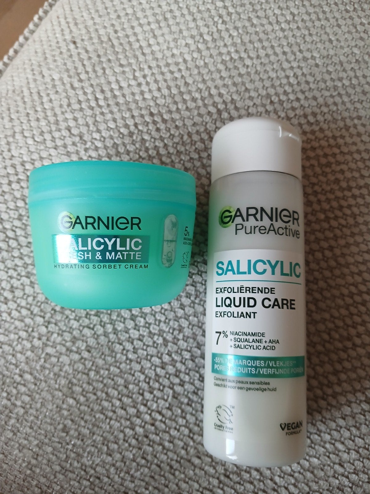 Garnier Salicylic Skincare Set: Garnier Crème & ExfoliaNIEUW, Ophalen of Verzenden, Nieuw, Gehele gezicht