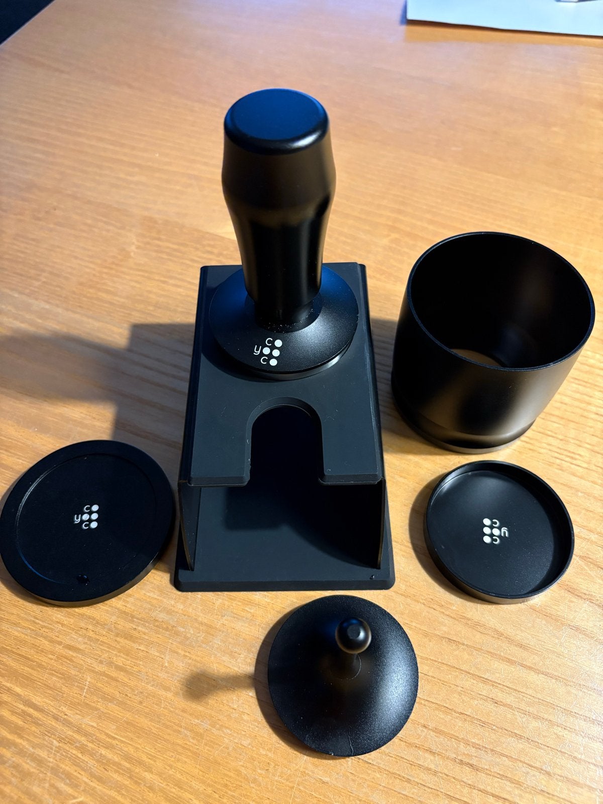 Coyooco Barista Set: Druk Tamper, Tamper Station, Blindshake, Overige typen, Ophalen of Verzenden, Zo goed als nieuw, Zwart