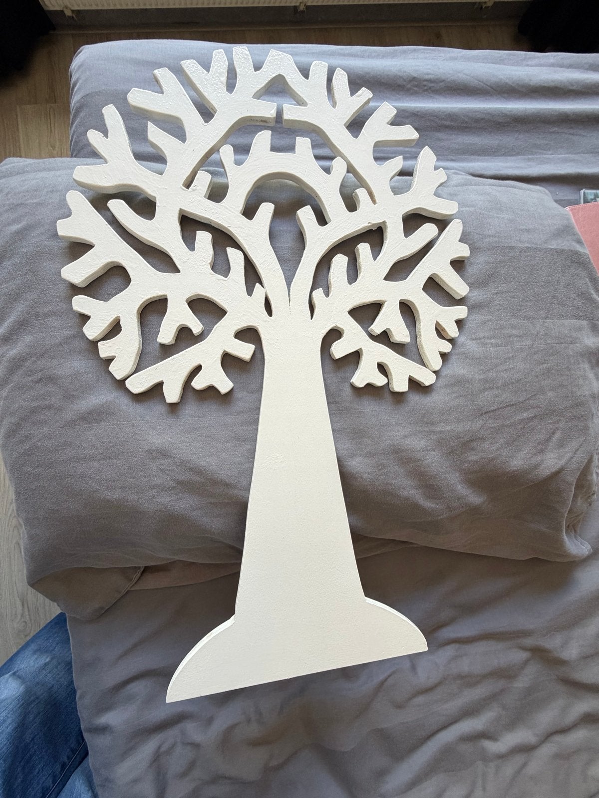 Decoratieve houten boom voor vensterbank, wit, Ophalen of Verzenden, Gebruikt, Wit, Hout