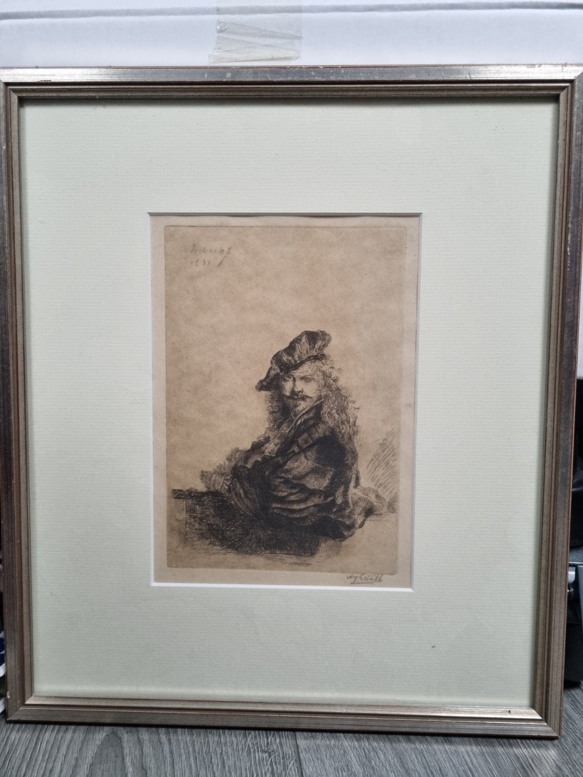 Rembrandt ets in mooie lijst, Ophalen of Verzenden