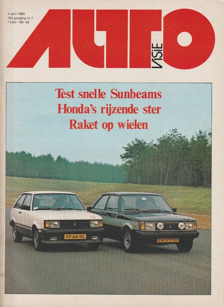 Sunbeam Lotus test in Autovisie 1980, Boeken, Auto's | Folders en Tijdschriften, Gelezen, Ophalen of Verzenden, Overige merken