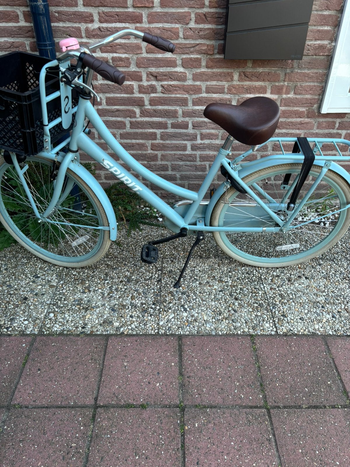 Blauwe Spirit meiden fiets 24 inch, Ophalen, Gebruikt, Terugtraprem, 24 inch