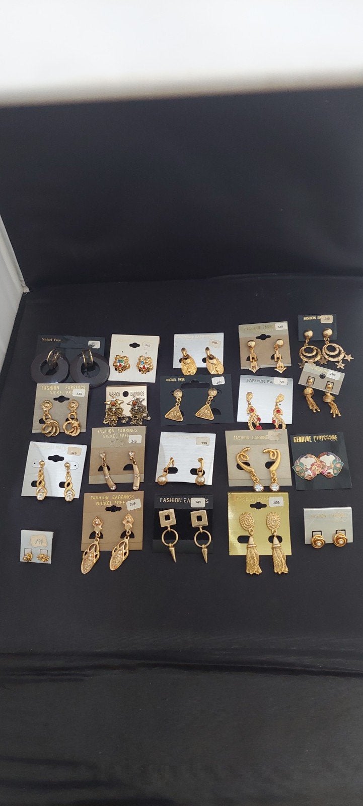 collectie vintage oorbellen - Diverse stijlen, Overige materialen, Gebruikt, Met edelsteen, Ophalen of Verzenden