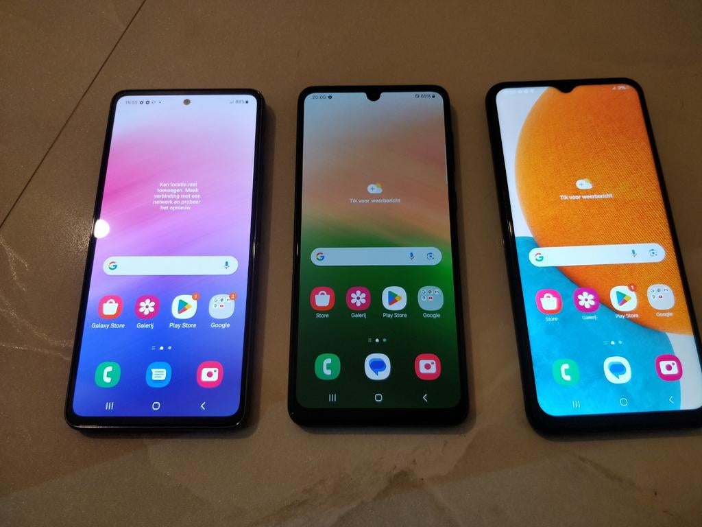 3 Samsung smartphones als nieuw, Ophalen, Zwart, Zo goed als nieuw, 128 GB