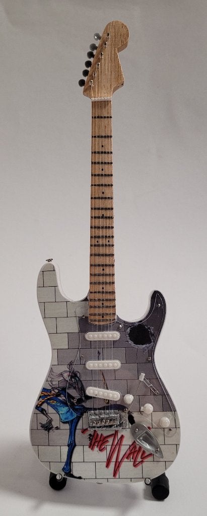 Pink Floyd The Wall miniatuur gitaar 25cm mini guitar deco