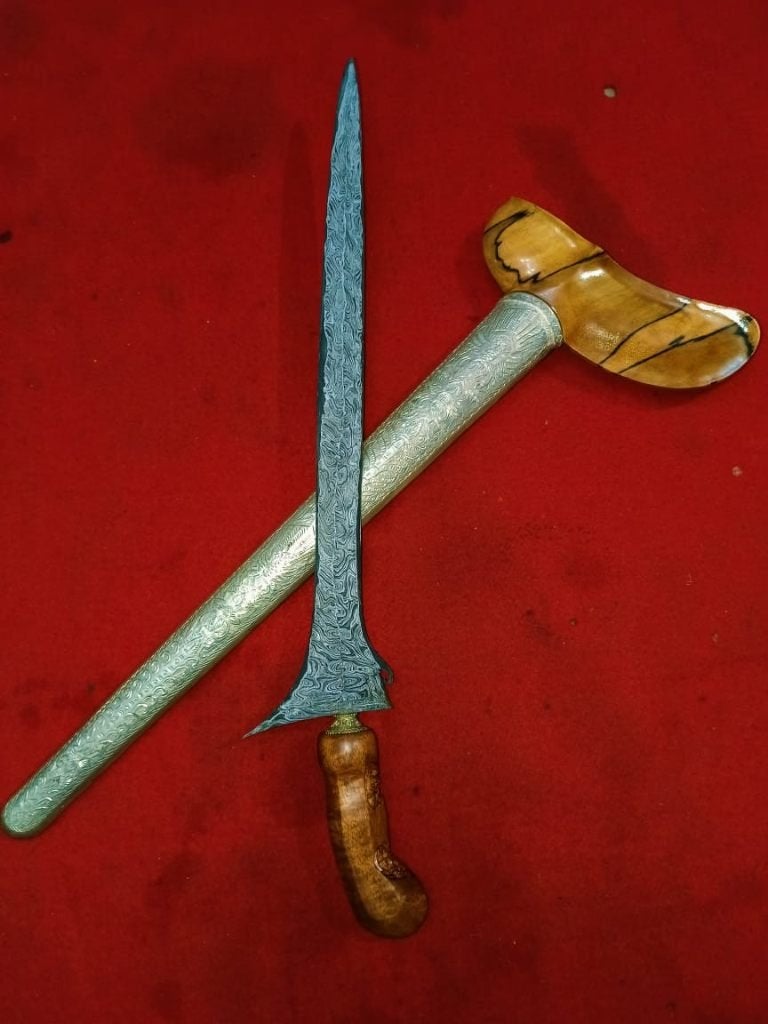 Antieke Keris Sempaner Pamor Lar Gangsir Timohohout SUZ16, Verzenden