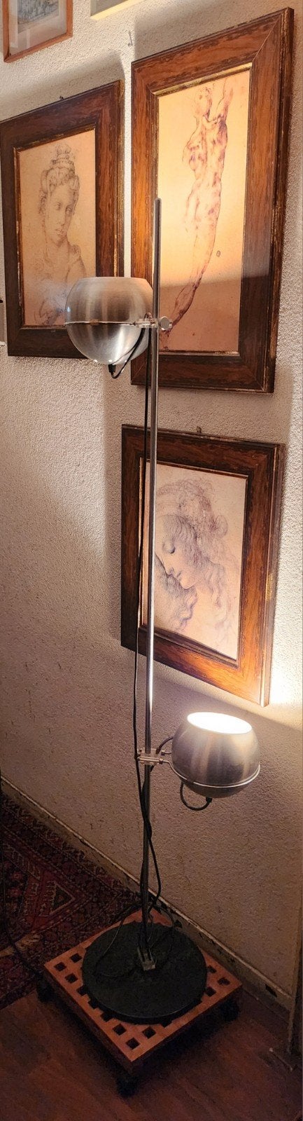 Vintage Chrome 1970s Space Age GEPO Eyeball Floor Lamp, Ophalen, Kunststof, Retro, 150 tot 200 cm
