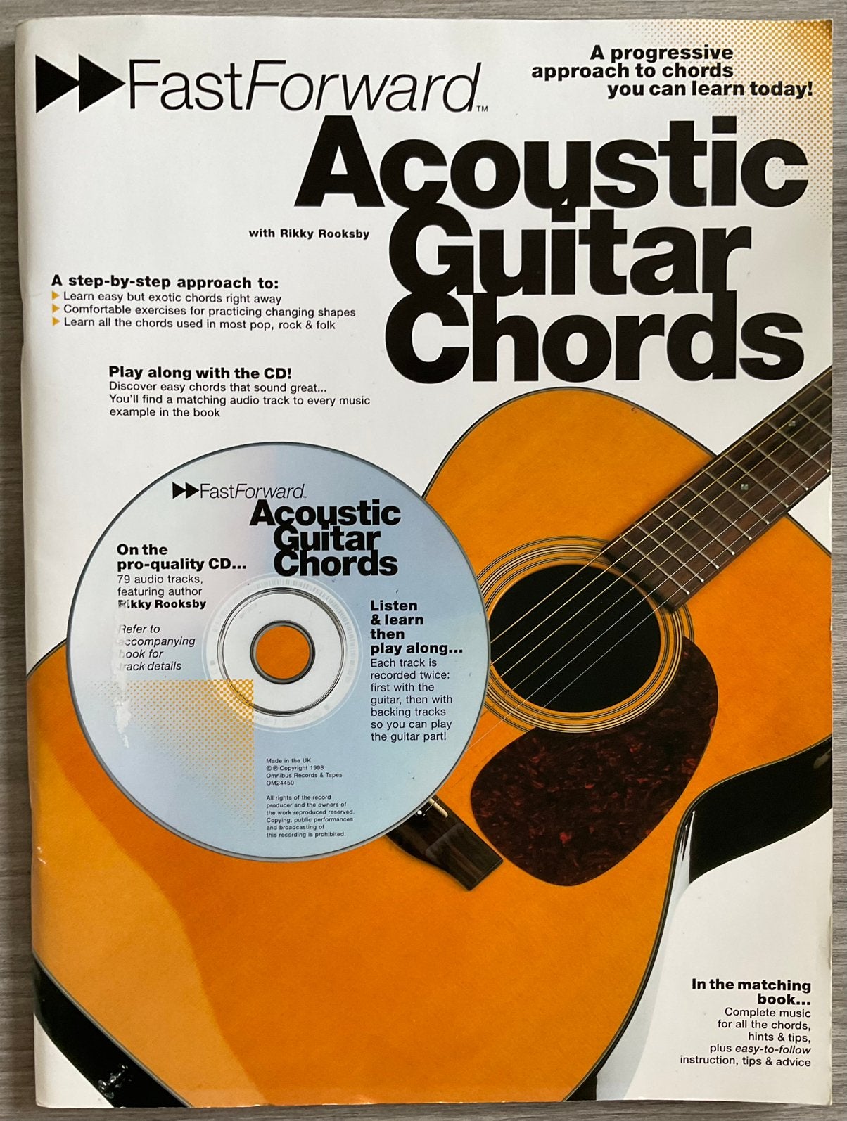 FastForward Acoustic Guitar Chords + CD - Ricky Rooksby, Ophalen of Verzenden, Zo goed als nieuw