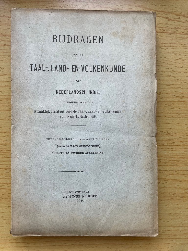 Bijdragen tot de Taal-, Land- en Volkenkunde van N.-Indië 62, Boeken, Ophalen of Verzenden, Gelezen, Diverse auteurs