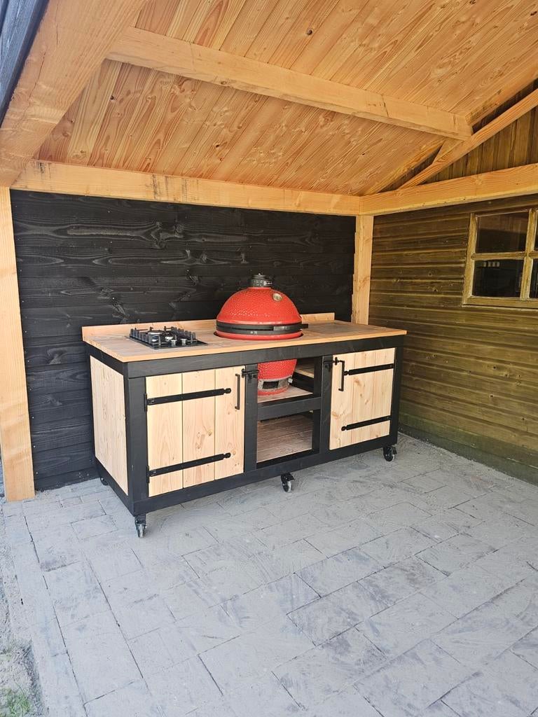 Prachtige Buitenkeuken met accessoires, Tuin en Terras, Buitenkeukens, Ophalen of Verzenden, Nieuw, Houtskool, Inbouw