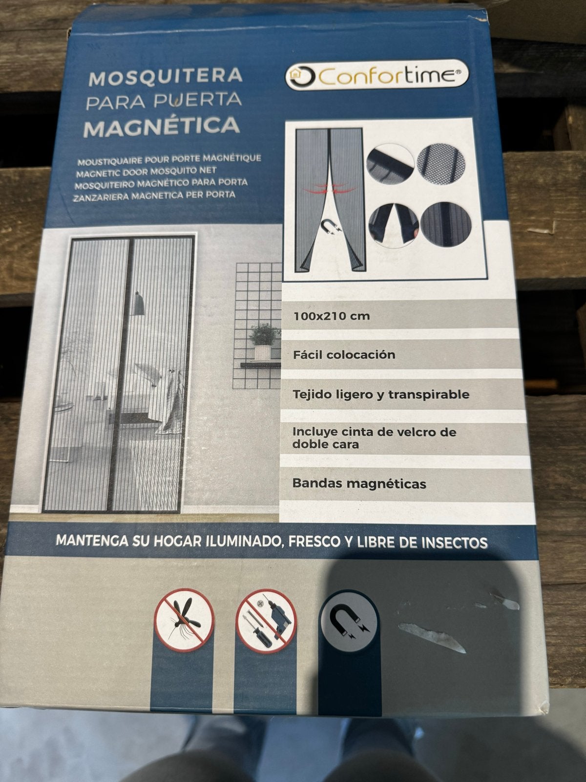 Vliegengordijn Magnetisch - 100x210 cm, 100 tot 120 cm, Kunststof, Hordeur, Nieuw