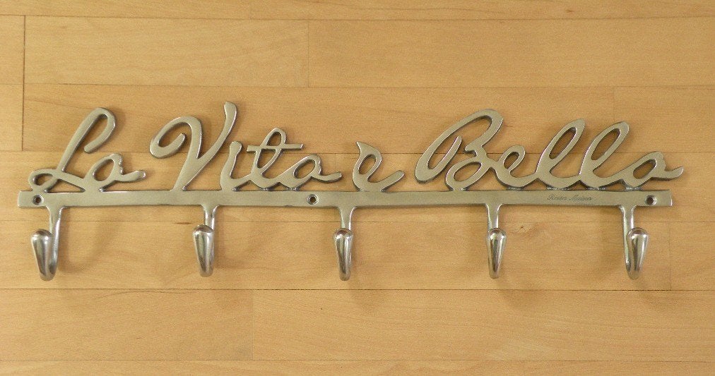 Kapstok La vita e bella, Rivièra Maison. 62 Cm., Wandkapstok, Ophalen of Verzenden, Zo goed als nieuw, Minder dan 100 cm