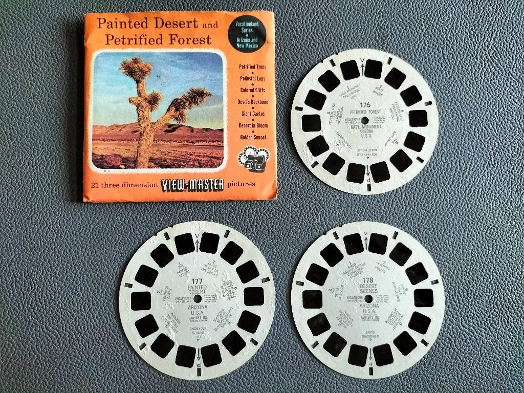 Viewmaster Painted Desert and Petrified Forest - Arizona USA, Ophalen of Verzenden, Gebruikt
