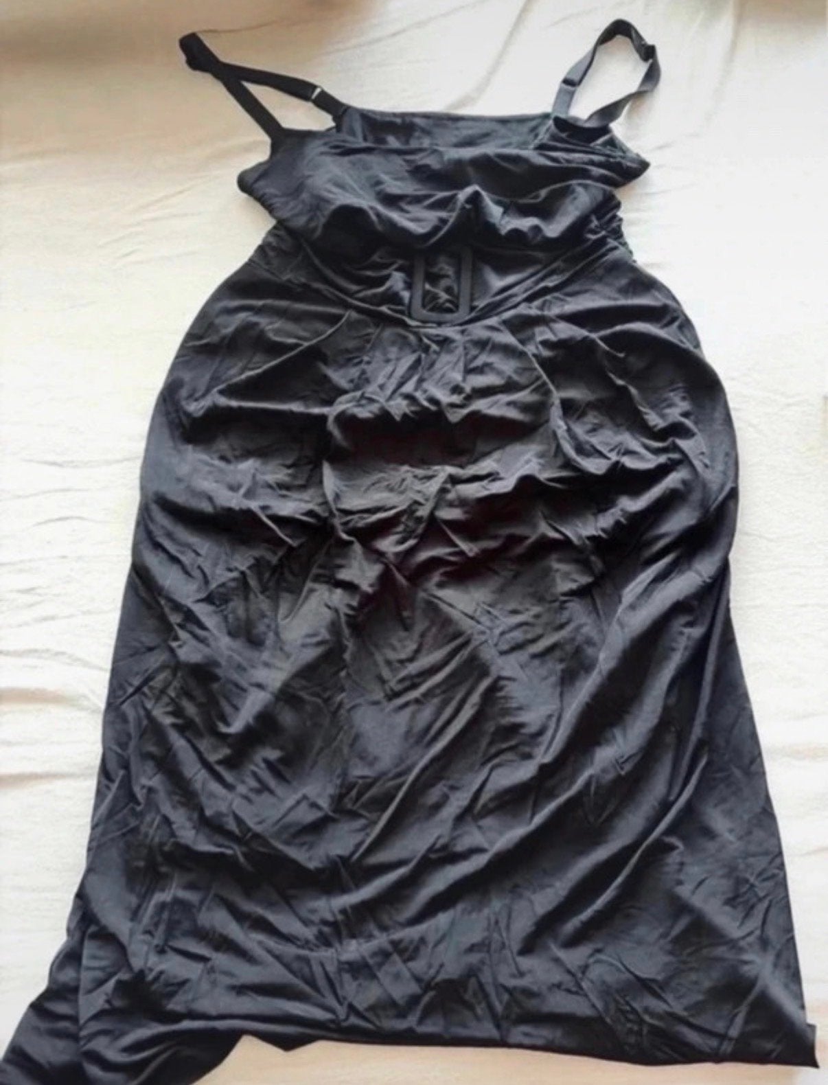 Zwarte zomerjurk maat L, Kleding | Dames, Verzenden, Gedragen, Maat 42/44 (L), Zwart