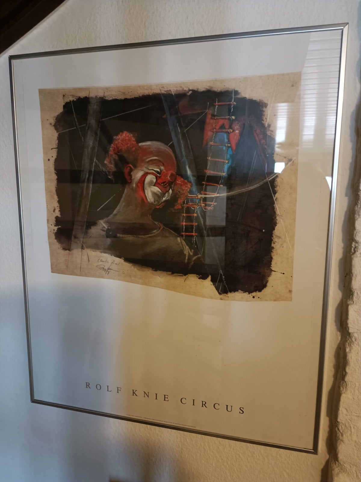 clown schilderij tekening foto, Ophalen of Verzenden