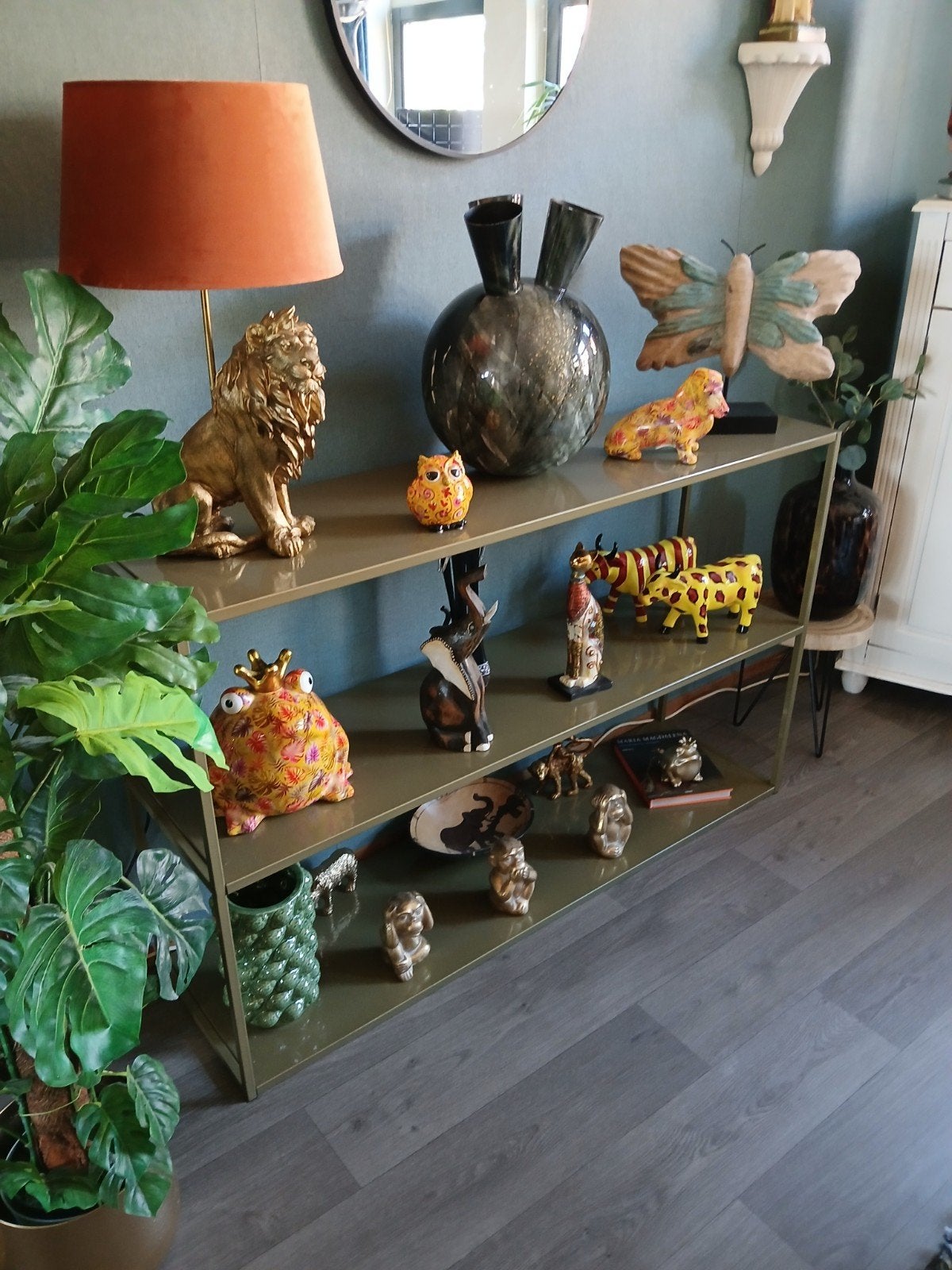 side table metaal, Ophalen, 25 tot 50 cm, Rechthoekig, Metaal