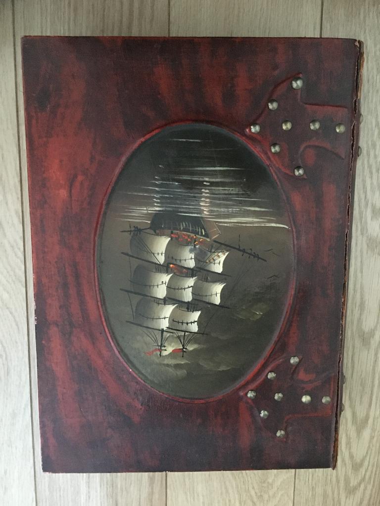 houten decoratieboek met deksel, Antiek en Kunst, Curiosa en Brocante, Ophalen