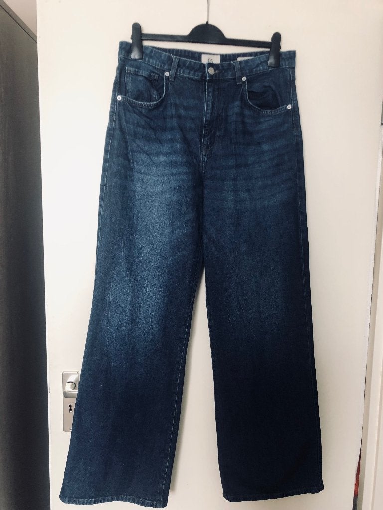 Wide leg denim jeans 42, Kleding | Dames, Zo goed als nieuw, W33 - W36 (confectie 42/44), C&A, Verzenden
