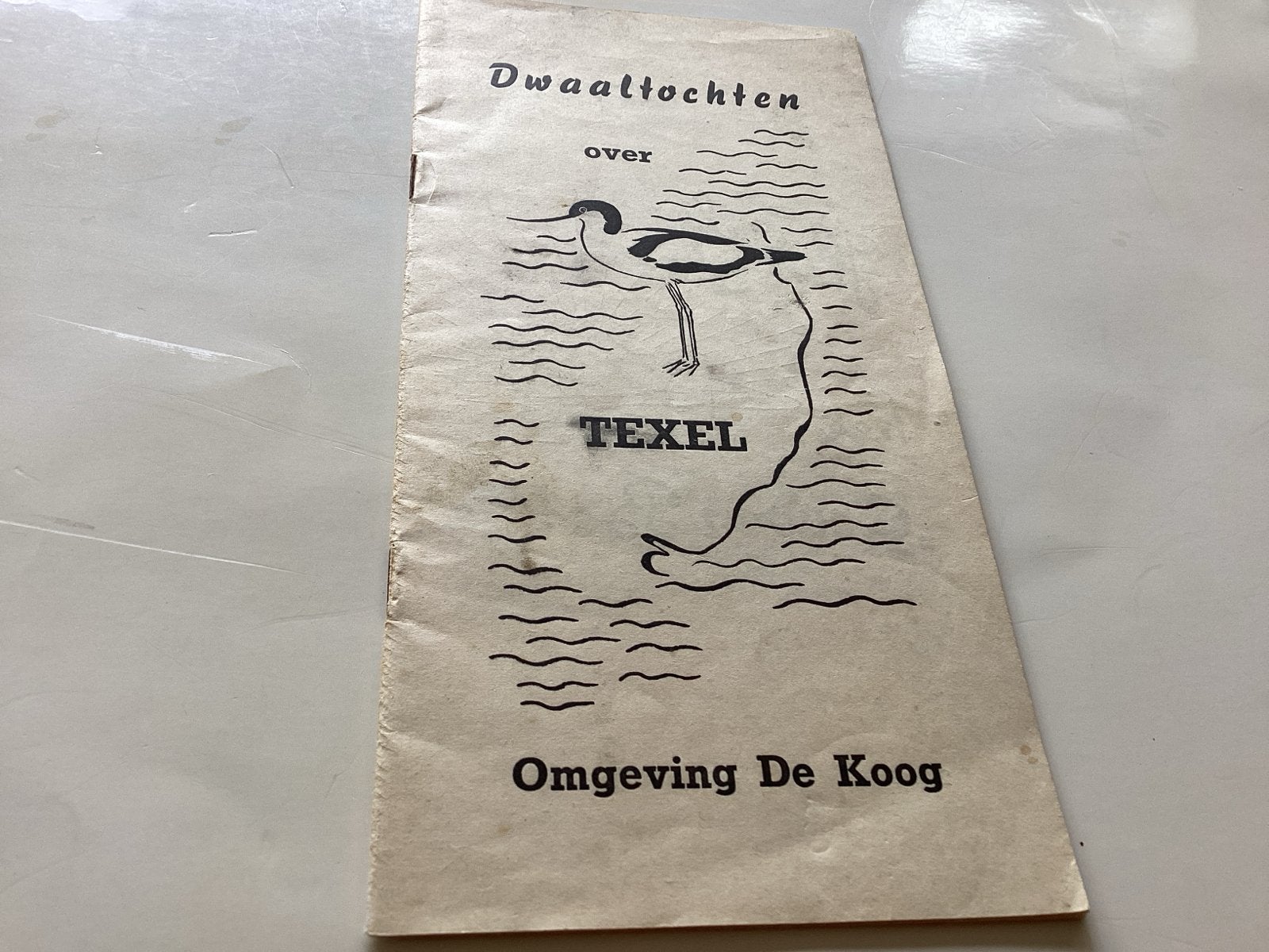 Dwaaltochten over Texel - Omgeving De Koog de jaren 50, Ophalen of Verzenden, Benelux, Brochure, Gelezen