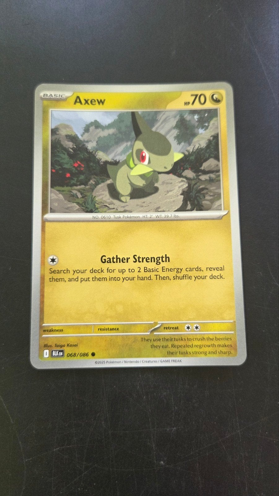 Axew 068/086 Black Bolt Pokémon Kaart, Verzenden, Zo goed als nieuw, Losse kaart
