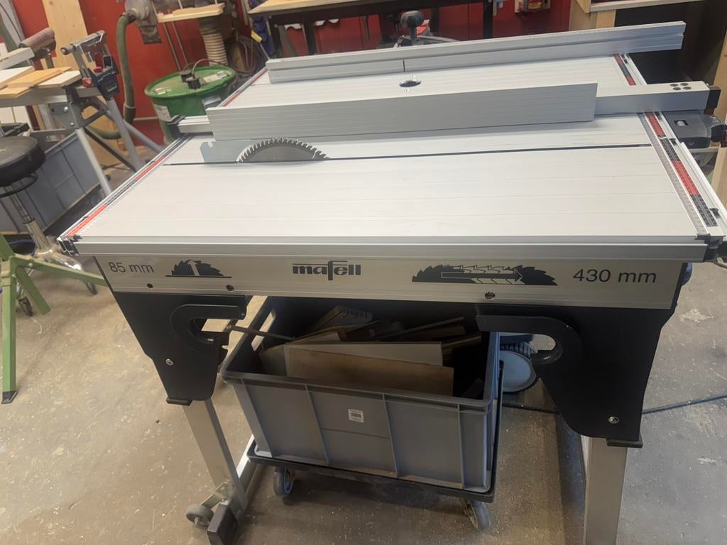 Mafell Erika 85 EC zaagmachine + Festool CTM 33 stofzuiger, Ophalen, Cirkelzaag, 70 mm of meer, Zo goed als nieuw