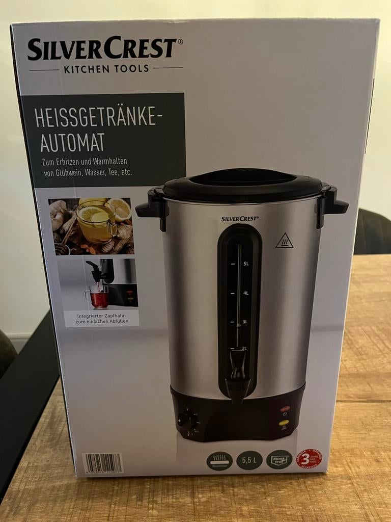 Silvercrest Warme Dranken Dispenser 5,5L RVS - Nieuw, Ophalen of Verzenden, Nieuw