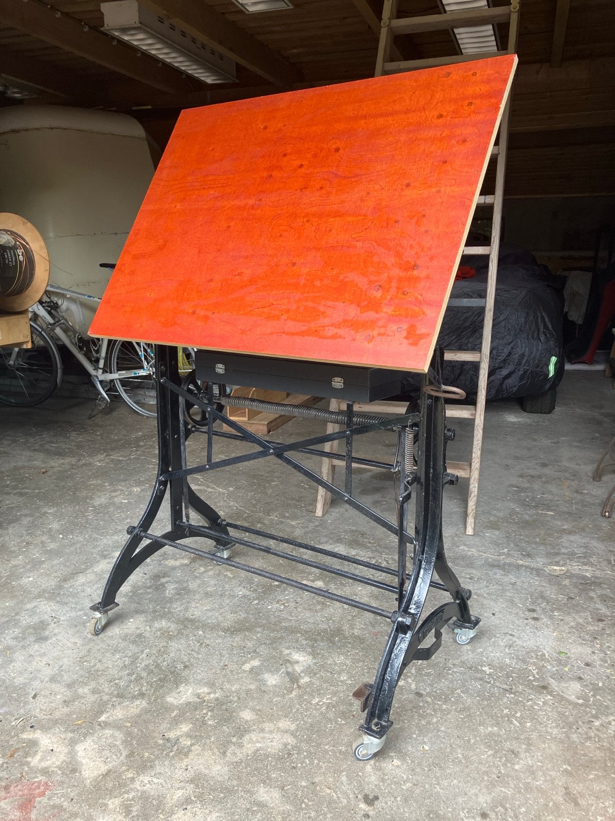 Vintage Tekentafel "Idealit" - Industrieel Design, Ophalen of Verzenden, Gebruikt, Minder dan 130 cm
