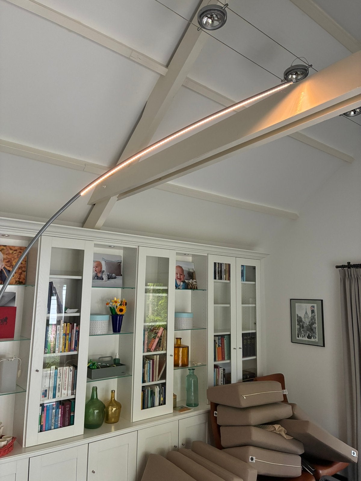 Hoge booglamp 265cm, Huis en Inrichting, Ophalen, 200 cm of meer, Overige fittingen, Zo goed als nieuw