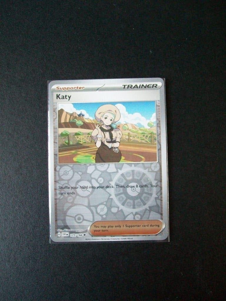 3099. Nieuwe Pokemon Kaart holofoil Trainer KATY (177/198), Verzenden, Nieuw, Losse kaart, Foil