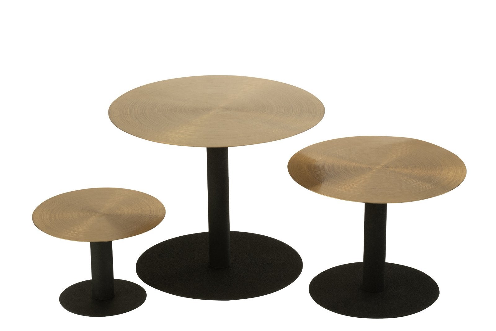 Set Van 3 Cake Staander Rond Metaal Zwart/Goud, Huis en Inrichting, Etagère, Veens Living, Nieuw, Elst