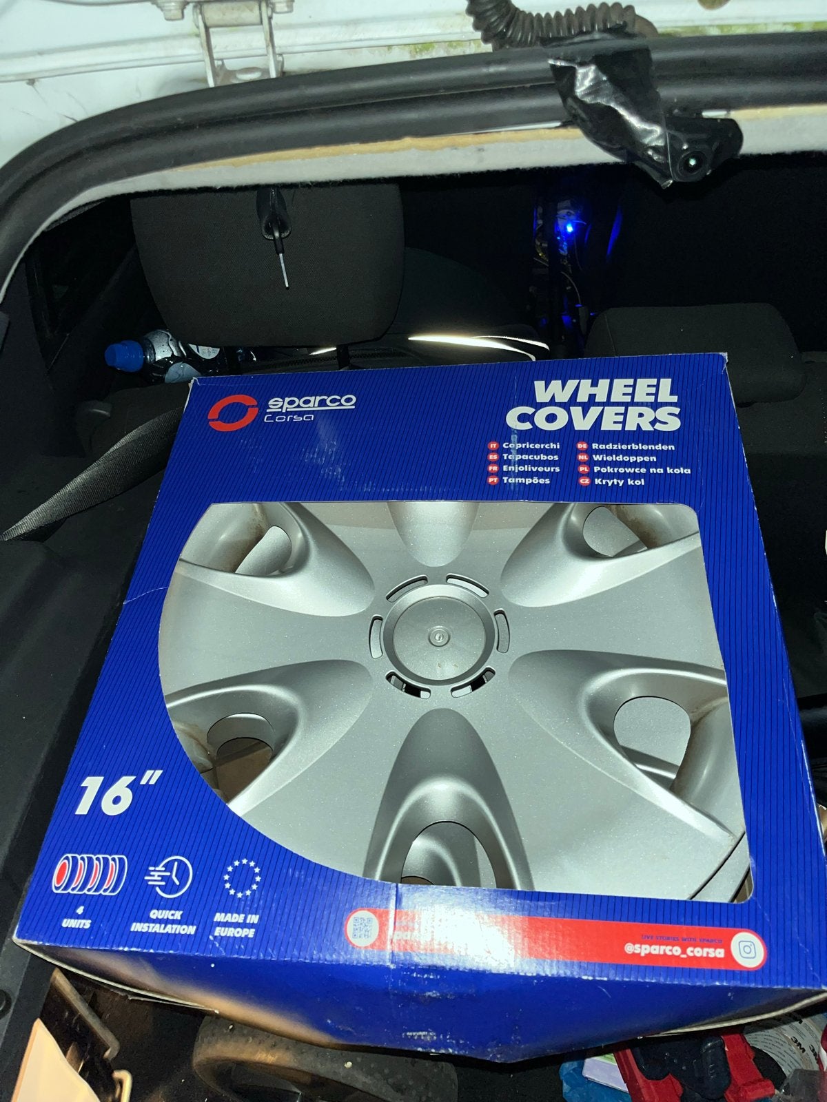 Sparco Corsa 16 inch wieldoppen - Nieuw in doos, Ophalen of Verzenden, Nieuw
