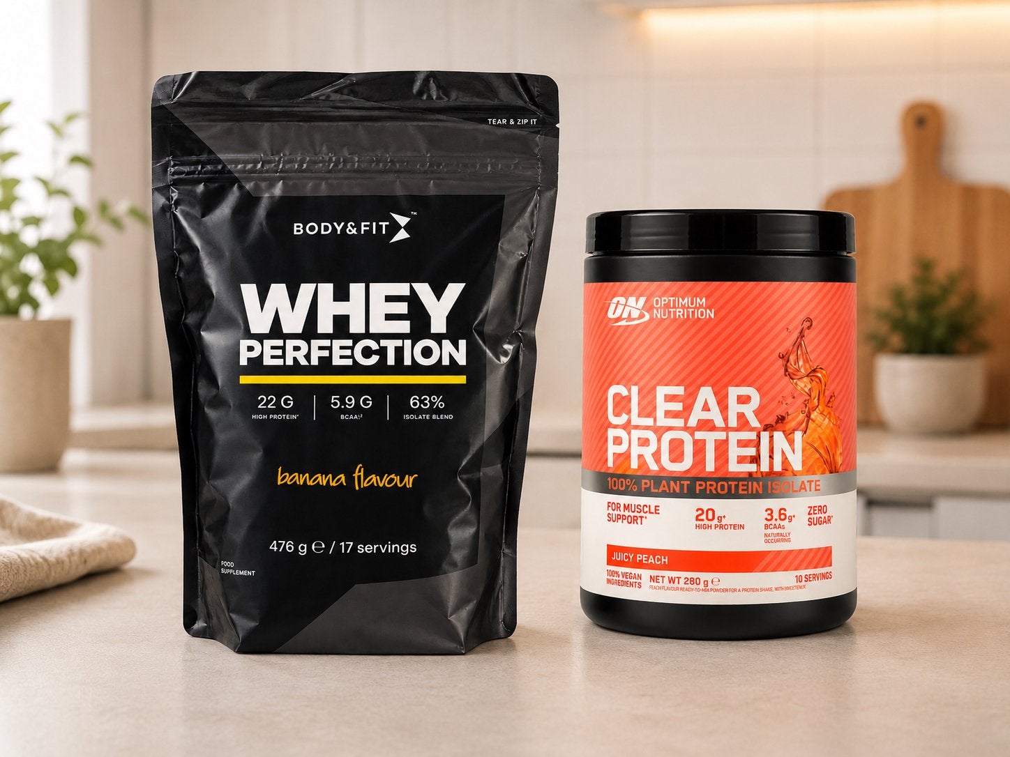 Body&Fit Whey Perfection & Optimum Nutrition Clear Protein, Ophalen of Verzenden, Nieuw, Poeder of Drank