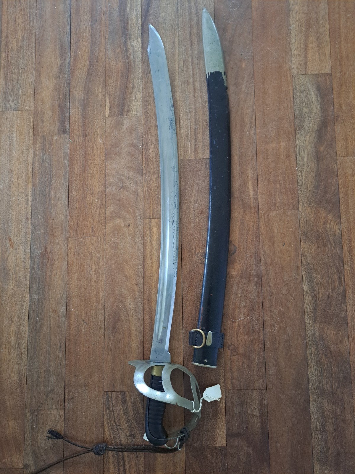 Antieke Klewang Sabel met Schede, Ophalen of Verzenden, Overige soorten, Overige gebieden, Zwaard of Sabel