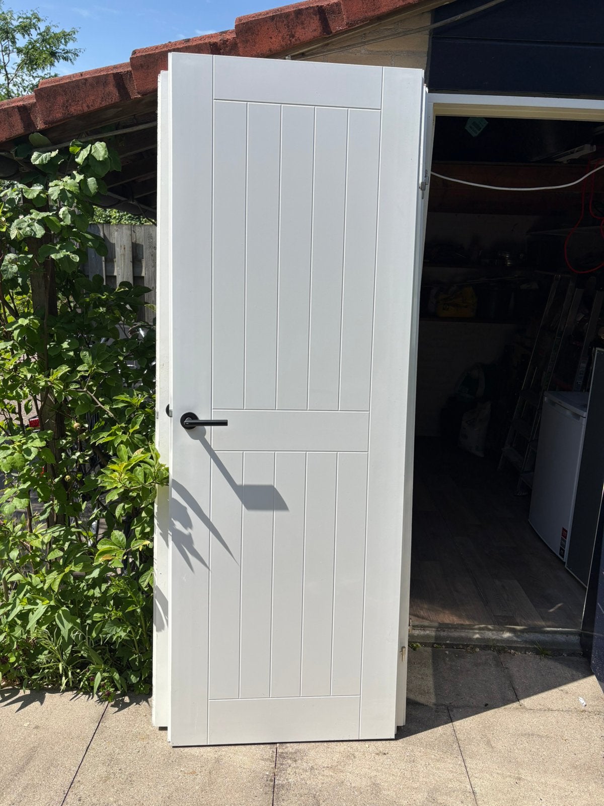 Twee Binnendeuren opdek, Gebruikt, Deurkozijn, 150 tot 225 cm, Inclusief glas