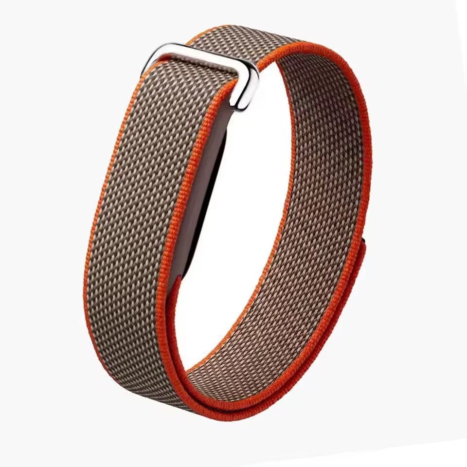 Fitbit Air bandje Bruin/Oranje - Nieuw, FitBit, Verzenden, Nieuw, Waterdicht