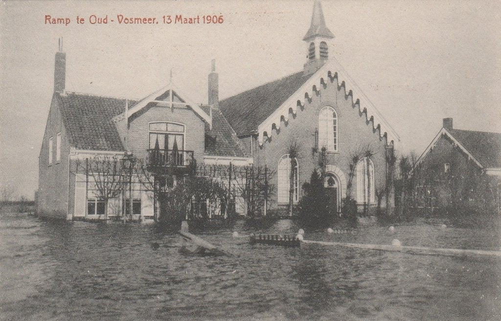 Ansichtkaart, Oud Vossemeer,  ramp 1906  (285), Verzenden, Voor 1920, Ongelopen, Zeeland
