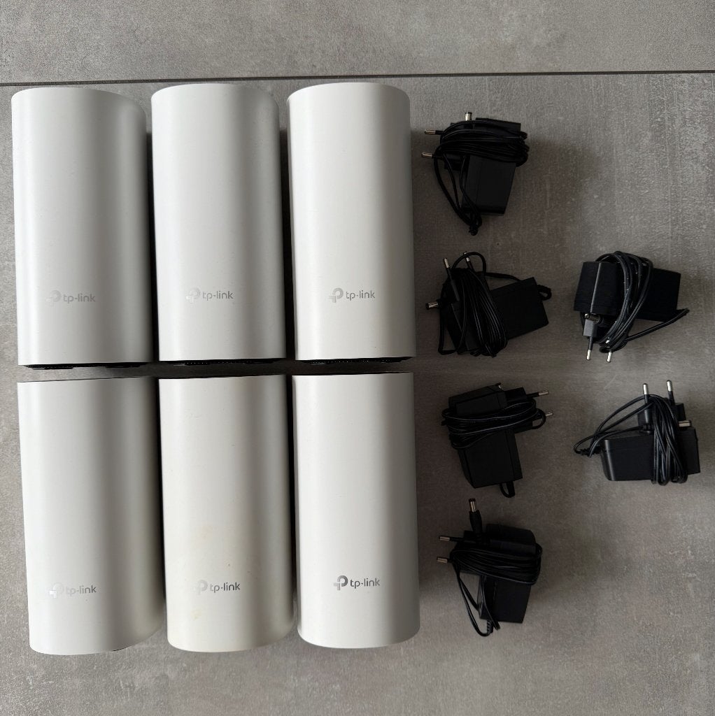 TP-Link Deco M4R | AC1200 mesh WiFi | 6 stuks incl. adapters, Computers en Software, WiFi-versterkers, Zo goed als nieuw, Ophalen of Verzenden