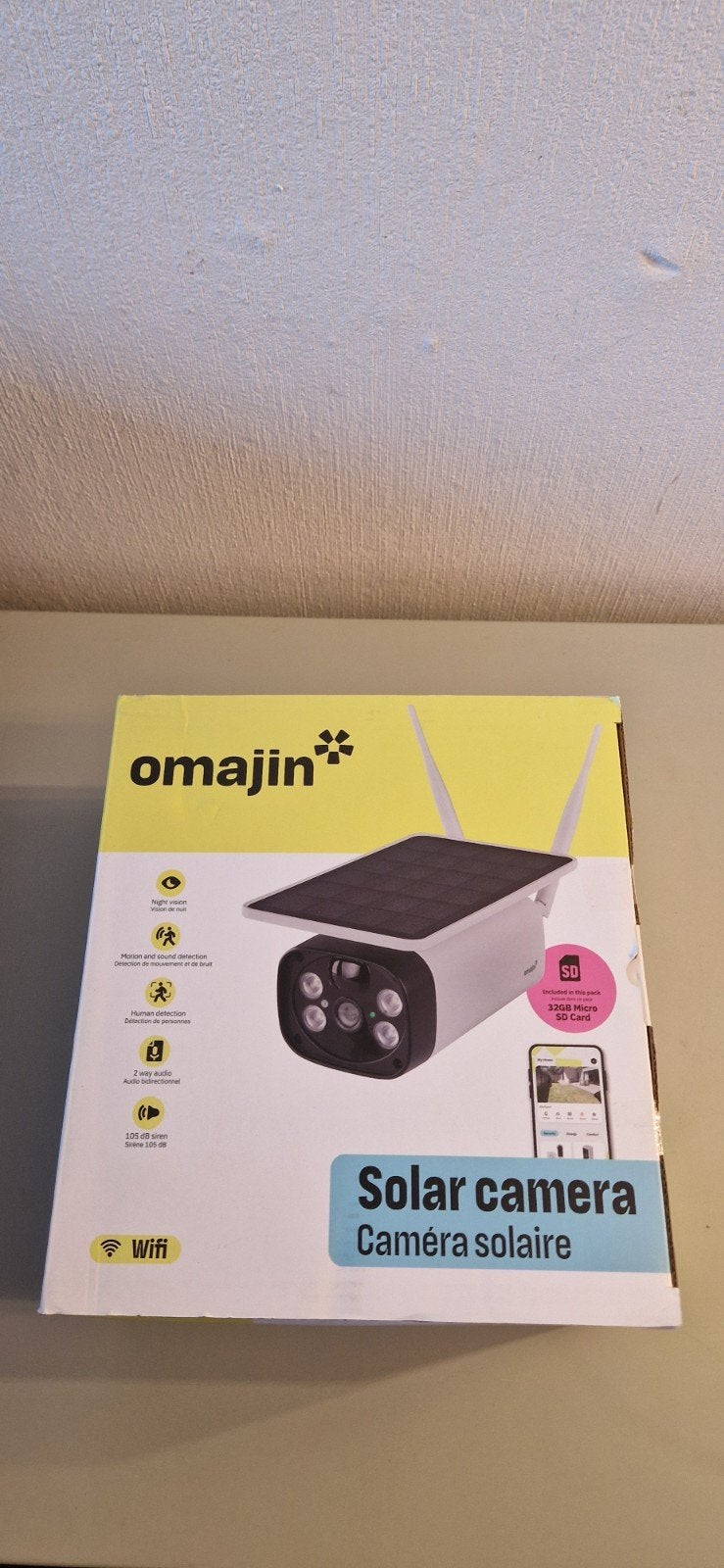 Omajin Solar Buitencamera - Nieuw in doos., Ophalen of Verzenden, Nieuw, Buitencamera