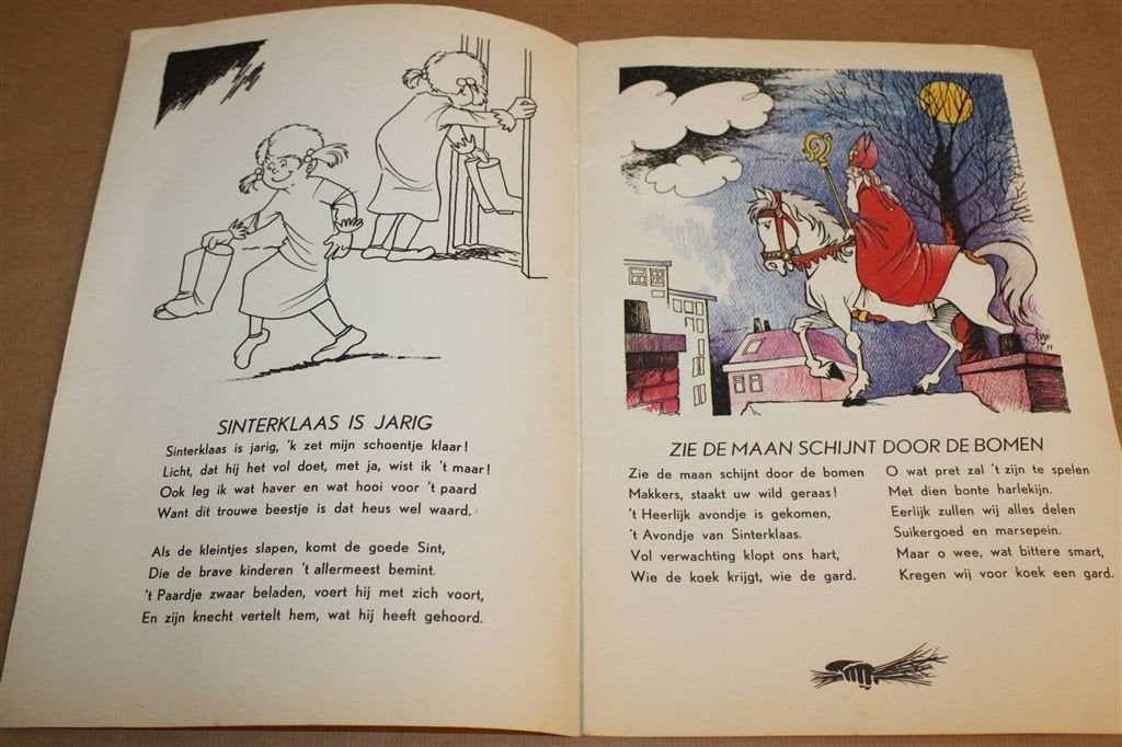Sinterklaas Is Jarig — Vintage Kleurboek Jaren 70, Diversen, Gebruikt, -, -, Ophalen of Verzenden