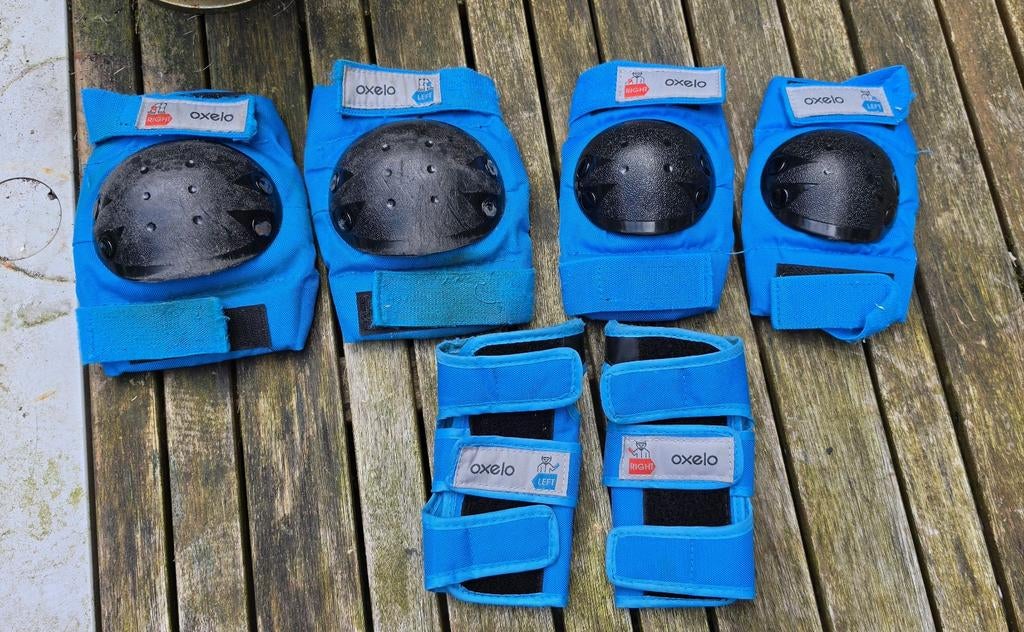 Set beschermers skeelers Oxelo in blauw, Ophalen, Bescherming