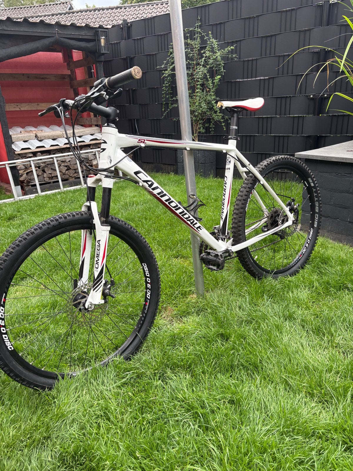 Cannondale Omega Mountainbike - Wit/Rood, Fietsen en Brommers, Fietsen | Mountainbikes en ATB, Gebruikt, Hardtail, Heren, 49 tot 53 cm