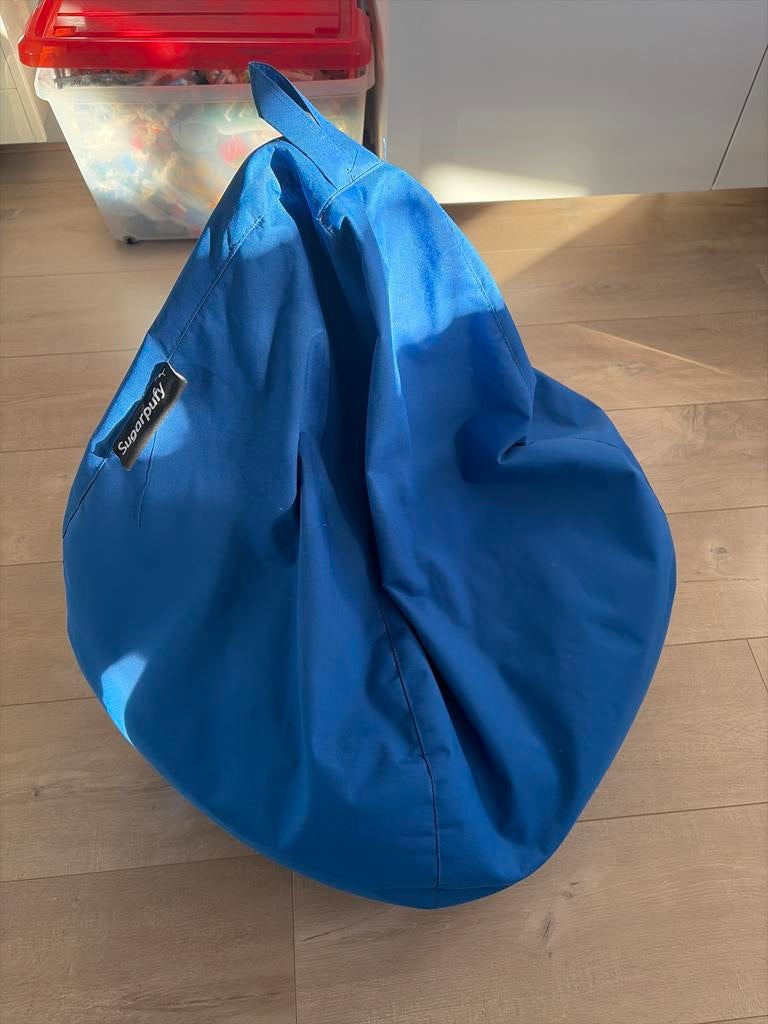 Blauwe SugarPufy Zitzak kind - Zo goed als nieuw, Ophalen, Zo goed als nieuw, Blauw, Zitzak