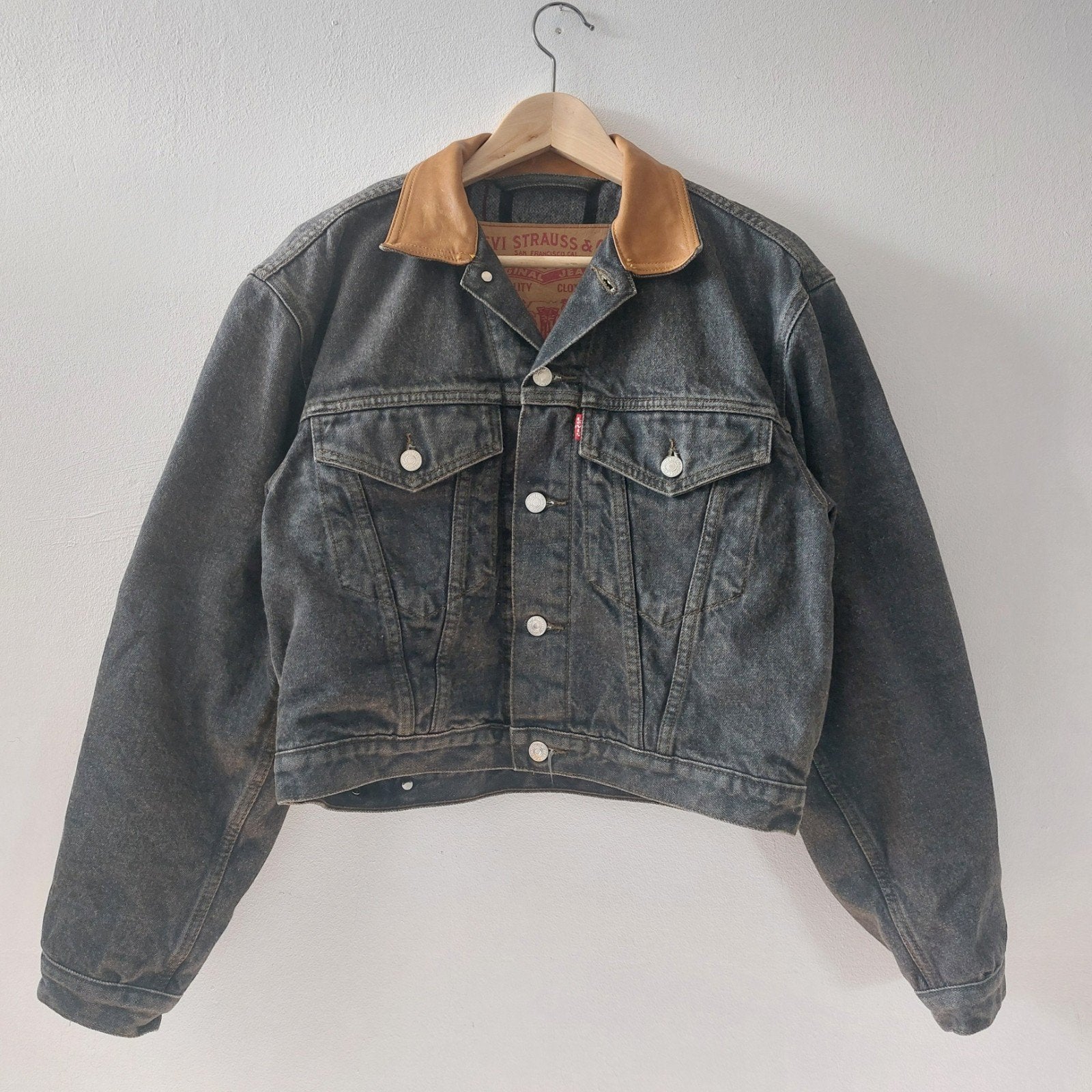 Vintage 80s Levis Blanket Lined Trucker jacket S, Ophalen of Verzenden, Zo goed als nieuw, Maat 46 (S) of kleiner, Levi's