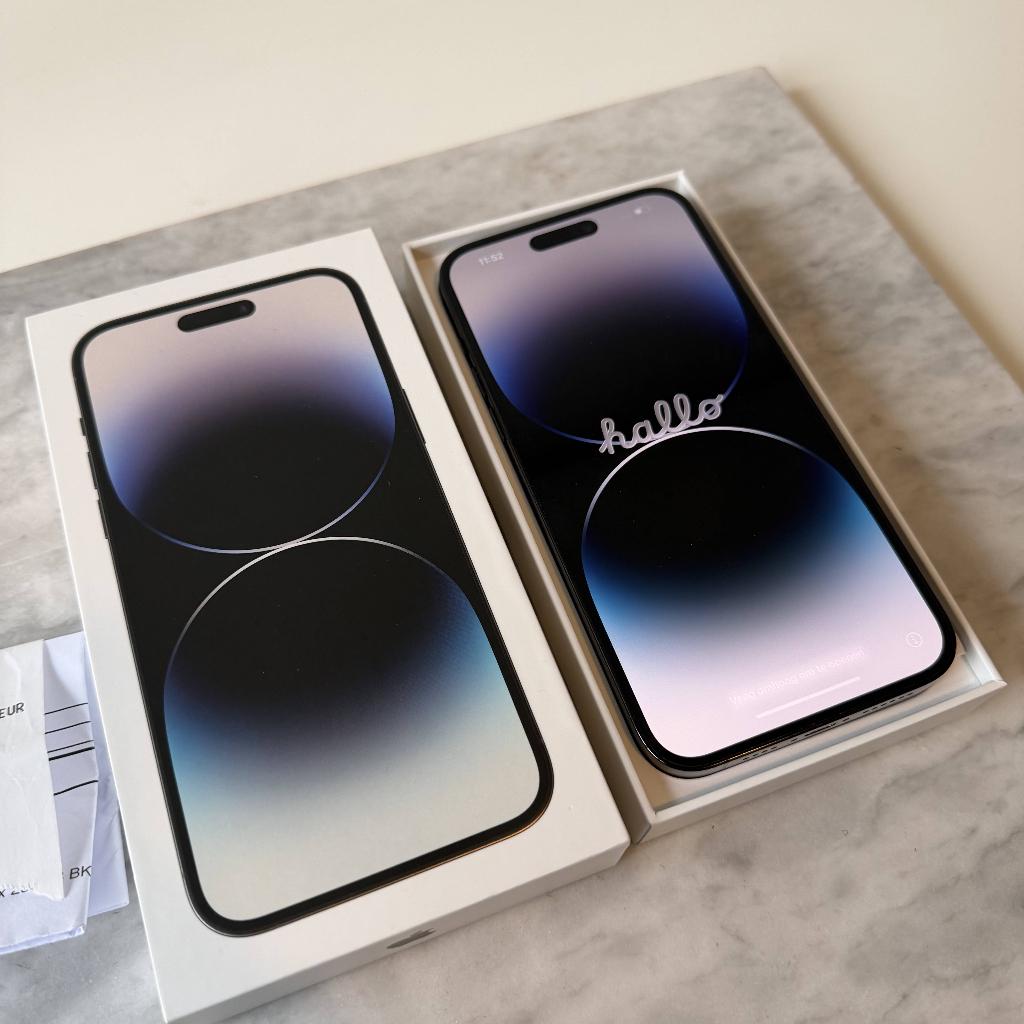 iPhone 14 Pro Max 256GB | Spacegray | Doos | Factuur, 256 GB, Zwart, 78 %, Ophalen of Verzenden