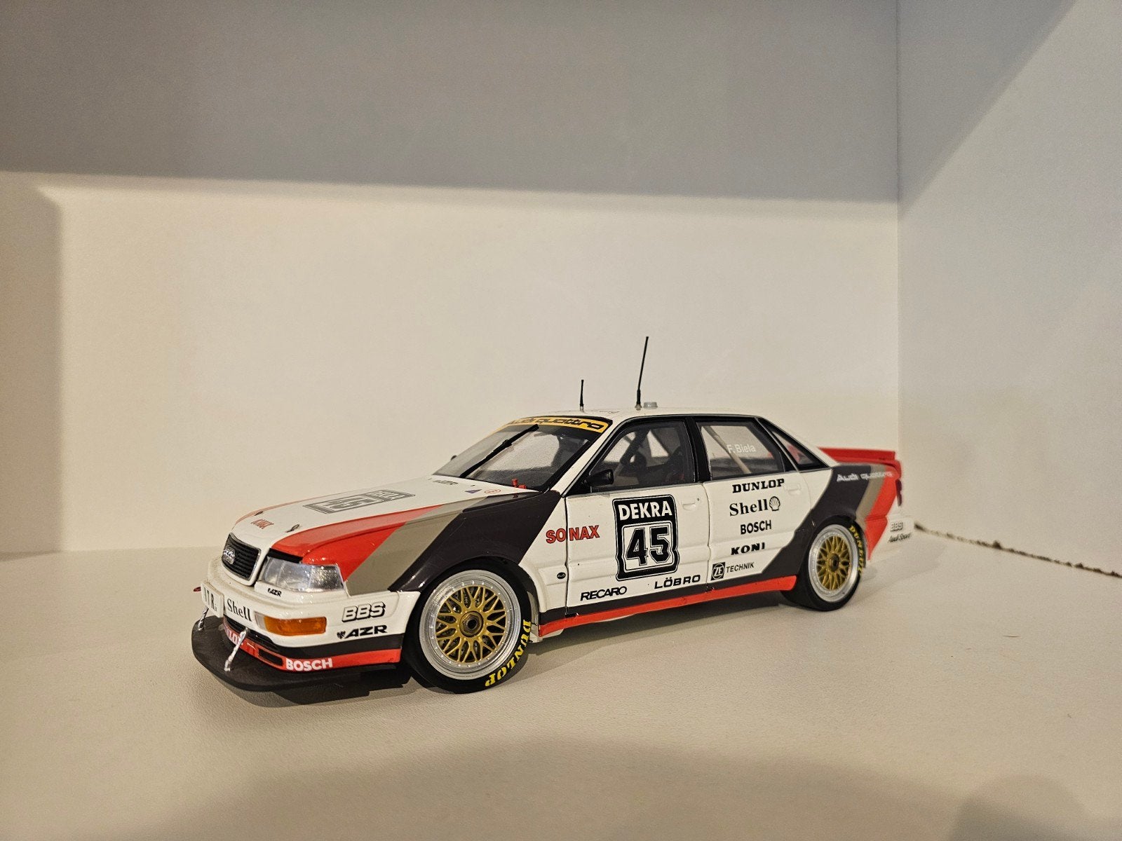 MINICHAMPS AUDI V8 QUATTRO DTM #45 1:18, Ophalen of Verzenden, Zo goed als nieuw, Auto, MiniChamps