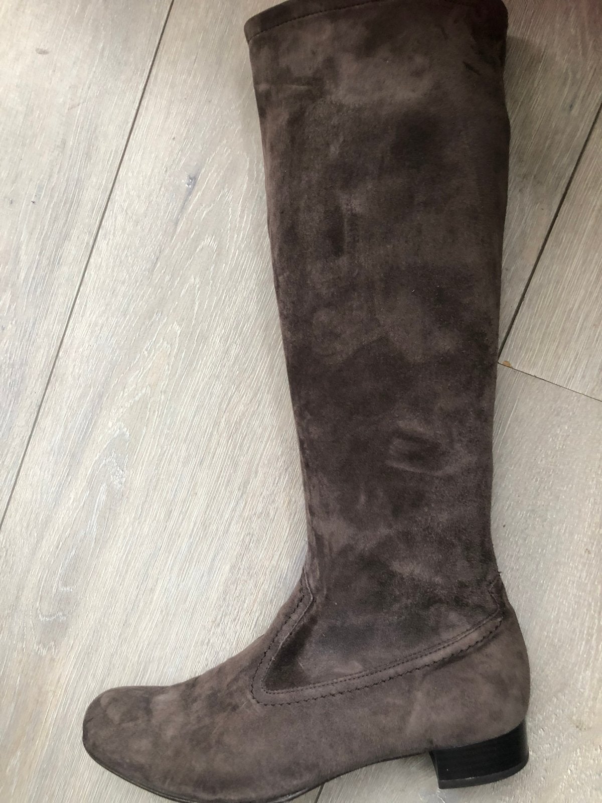 Te koop: leren laarzen, Paul Green, taupe, 39, Ophalen of Verzenden, Zo goed als nieuw, Bruin, Hoge laarzen
